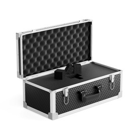 Phenyx Pro Equipment Storage Case, Carrying Case with Customizable Pre-Diced Foam, Aluminum Alloy Frame, Perfect for Wireless Microphone Systems (PCSE-XL)