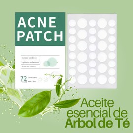 72 Parches Invisibles Eliminar Acne Espinillas Granos Poro Anti Acne Parches adhesivos Centella Asiática Te verde Esencia Arbol de Te Cuidado de la Piel Radiante (Arbol de Té)