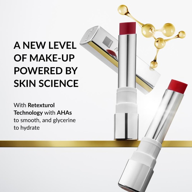 AVON Anew Revival Lipstick, Hydrating Formula, Radiant Shine, Retexturise Lips