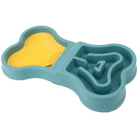 OWill Double Slow Feeder Dog Bowl, Plastics Dog Slow Feeder Bowl Prevents Bloat in Dogs, Promotes Healthy Eating and Slow Digestion For Small Medium Large Pets