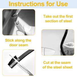 Car Door Edge Protector, Car Door Edge Guard Protector Strips, Car Door Edge Guard Rubber U Shape, No Glue Car Door Rubber Seal Strip, for Most Car(Black, 118inches)