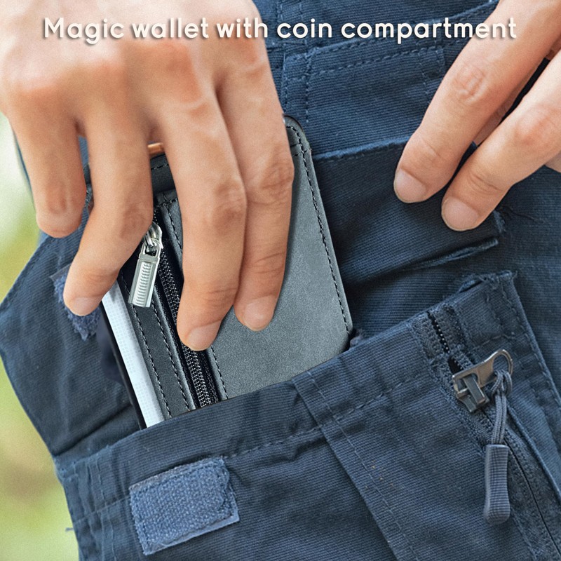 KAGUOl Magic Wallet, Wallet with Coin Compartment, Magic Wallet, Smart