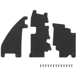 LQI 3 Pcs Grille Air Deflector Set with Fasteners Compatible with Ford F150 2009-2014, Fit Ford Raptor 2009-2014 FO1218114, FO1218119 Black