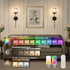 EIDISUNY Battery Operated Crystal Wall Light Set of 2, Wireless