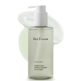 herbloom herbloom Green Clear Vegan Cleansing Oil to Foam - Korean Cleanser, pH Balanced Mild Foam Cleanser, Oil Based Cleanser, Sulfate Free, Vegan Skincare - 6.76 fl.oz.