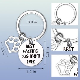 Dog Keychain Gifts for Dog Lovers Birthday Christmas Gifts for Daughter Wife Pet Gifts for Dog Owners Gifts for Pet Lover Gifts for Best Friend Mom Best Dog Mom Ever Gifts for Dog Walkers