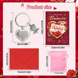 DPKOW Fiancee Valentine's Day Card Fiancee Valentine's Card,Valentines Card Fiancee, Fiancee Valentine Card Valentines Card for Fiancee Valentines Card for Her Fiancee Card For Valentine's Day