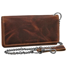 STILORD 'Leonidas' Men's Leather Wallet with Chain RFID Wallet Genuine Leather Vintage Wallet Men's Wallet Made of Genuine Leather, Luino - Brown, coin purse