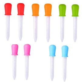20 Pcs 5ml Colorful Plastic Dropper Clear Plastic Dropper Graduated Pipette Rubber Head for Fluid Eating Parent-child Activity Dropper Dropper Lifestyle Tool School Household Supplies