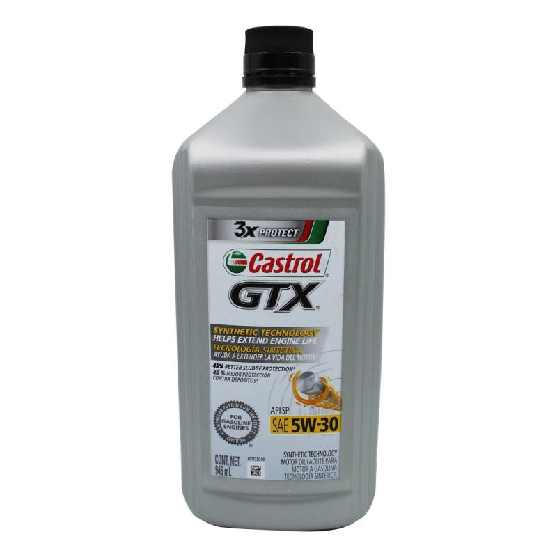 Aceite Castrol Gtx Ultraclean Sae 5w30 0.946l Semi-sintetico