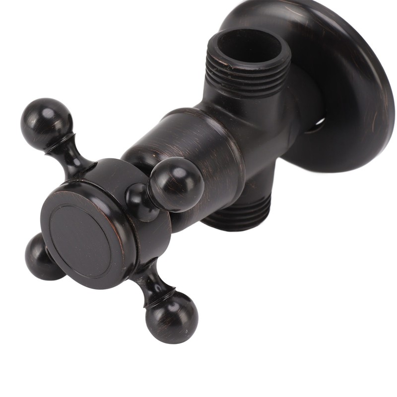Angle Stop Valve Retro Copper Cross Handle Water Stop Valve