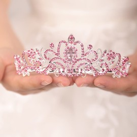 Wekicici Crystal Tiara Crowns Crystal Headband Princess Rhinestone Crown with Combs Bride Headbands Bridal Wedding Prom Birthday Party Hair Accessories for Women(Style 2)