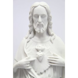 Vittoria Collection 25 Inch Sacred Heart of Jesus Christ Italian Statue Sculpture Made in Italy Indoor Outdoor Garden