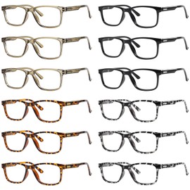 Eyekepper 12 Pack Design Reading Glasses for Men and Women +1.75