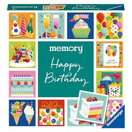 Ravensburger 23399 Moments Memory® Happy Birthday - 24 Pairs of Cards Wish You All The Best and Invite You to Many Happy Player Rounds Classic Game for 2 to 6 Players from 3 Years