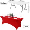 6ft Stretch Spandex Table Cloth for Standard Folding Tables -
