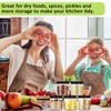 Alledomain Clear Plastic Jars with 3 Mini Spatulas and Labels,