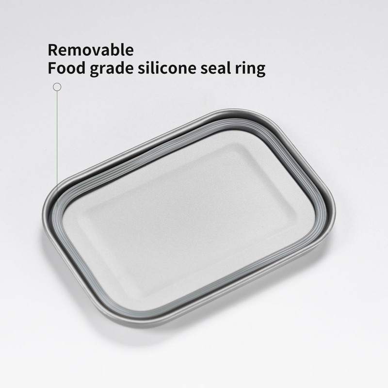 ZING TTI titanium lunch box 40oz, with handle, sealed lunchbox,