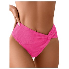 SOLY HUX - Parte inferior de bikini para mujer, Liso Hotpink, Small