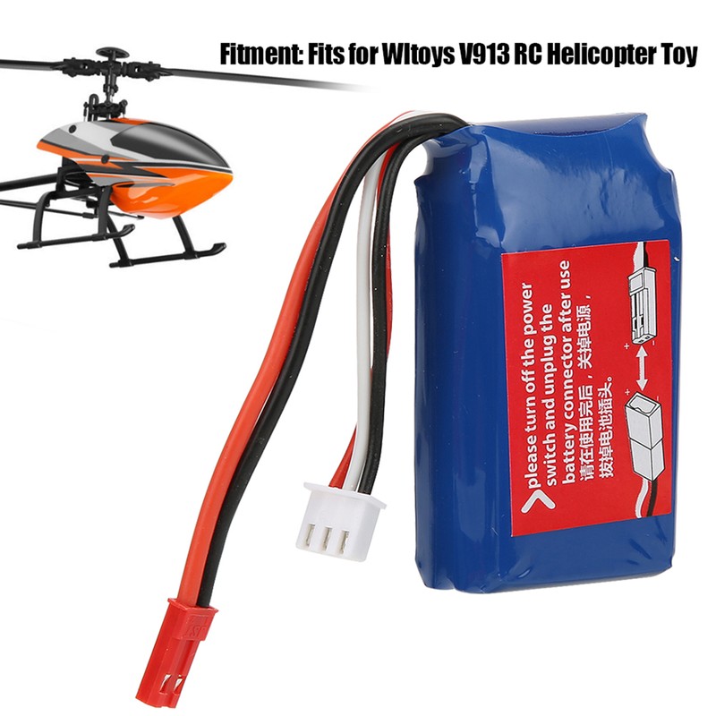 7.4V 1100mAh RC Helicopter Battery with 3-Way Conversion Line Fits