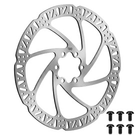 ELVANO 180mm Bike Disc Brake Rotor with 6 Bolts, Wear-Resistant Stainless Steel, Reliable Braking Power, Compatible with E-Bike, Road Bike, MTB, BMX (1PC)