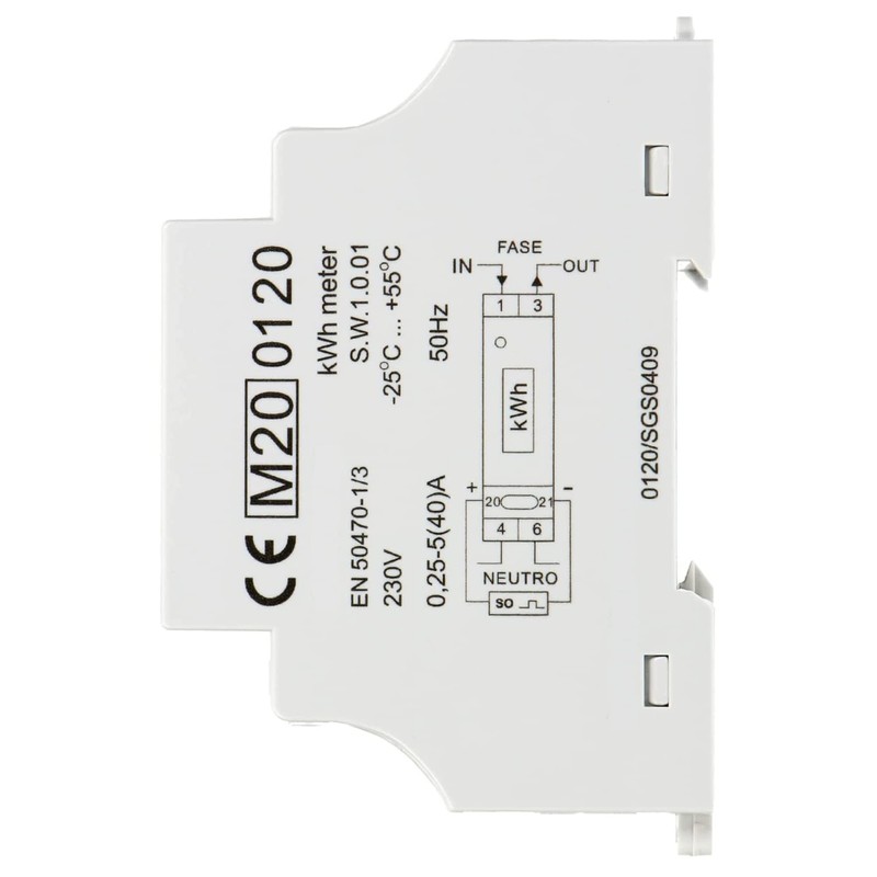 Miratic LCD Digital AC Meter, Electricity Meter with Backlight, 1-Phase