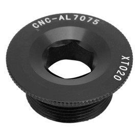 Bike Crank Bolts Aluminum Alloy Crank Cap Plate Crank Cover Bicycle Crankset Screw Cap 20mm(black)