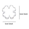 WDYJMALL Shamrock Four Petal Flower Cookie Cutter