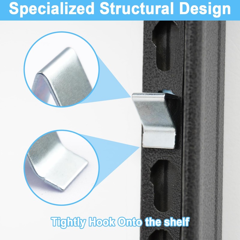 24 Pcs Shelf Clips for Metal Shelving, Cabinet Shelf Clips