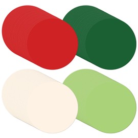 FYSUIMU 60Pcs Christmas Paper Placemats 4 Colors Dinner Mats Red Green Xmas Disposable Table Mats for Holiday Party Table Setting