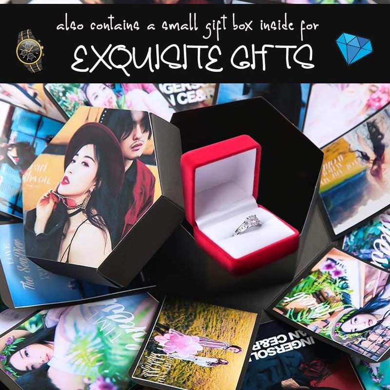 LinTimes DIY Photo Album Creative Surprise Box Folded Photo Album