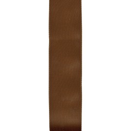 Offray Wired Edge Single Face Satin Contessa Craft Ribbon, 1-1/2-Inch by 25-Yard Spool, Chocolate