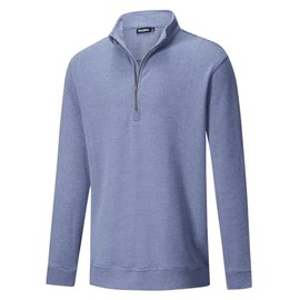 TRUSMOL Quarter Zip Pullover Men Performance Moisture Wicking Golf Pullover Sports 1/4 Zip Pullover Mens Sweatshirt