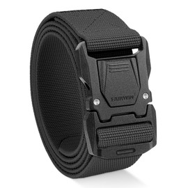 FAIRWIN Tactical Belt Men, 1.5" Stretch Nylon Web Military Hiking Rigger Work Belts with Quick-Release Seatbelt Buckle
