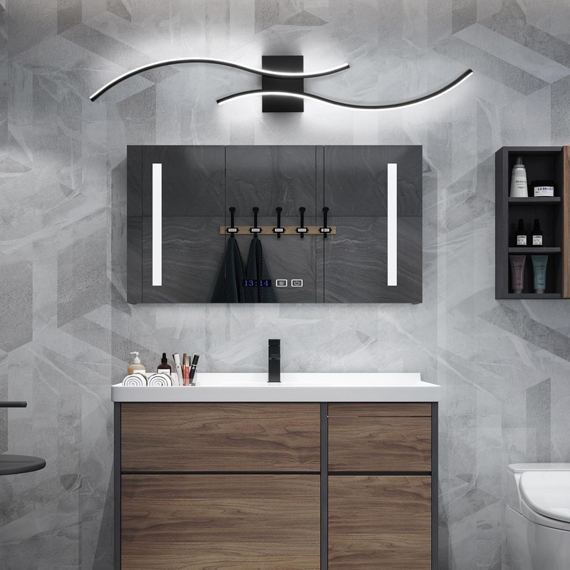 CANEOE Modern Led Wall Light, 39inch Black Indoor Led Wall
