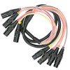 1.5m XLR Audio Cable 4 Channel Splitter Cable Microphone Speaker