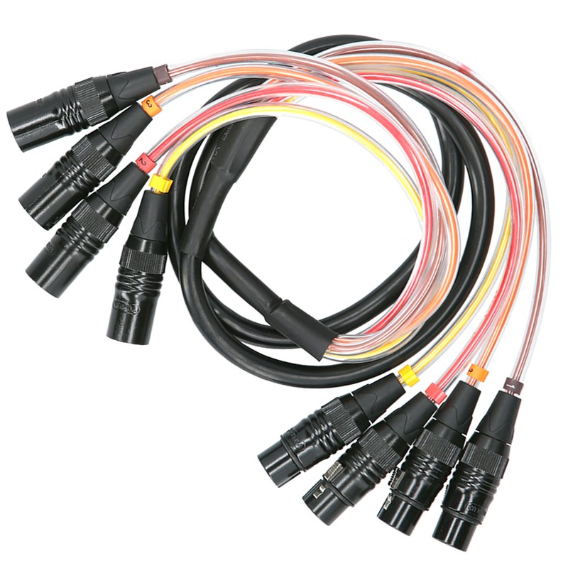 1.5m XLR Audio Cable 4 Channel Splitter Cable Microphone Speaker