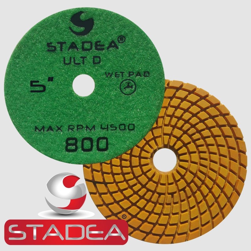 Stadea PPW140X Granite Polishing Pads 5" Diamond Pads Set For