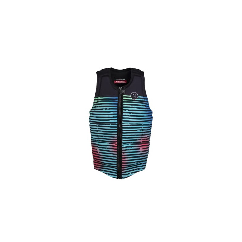 Ronix Party CE Approved Impact Vest, Bright Stripes, Medium