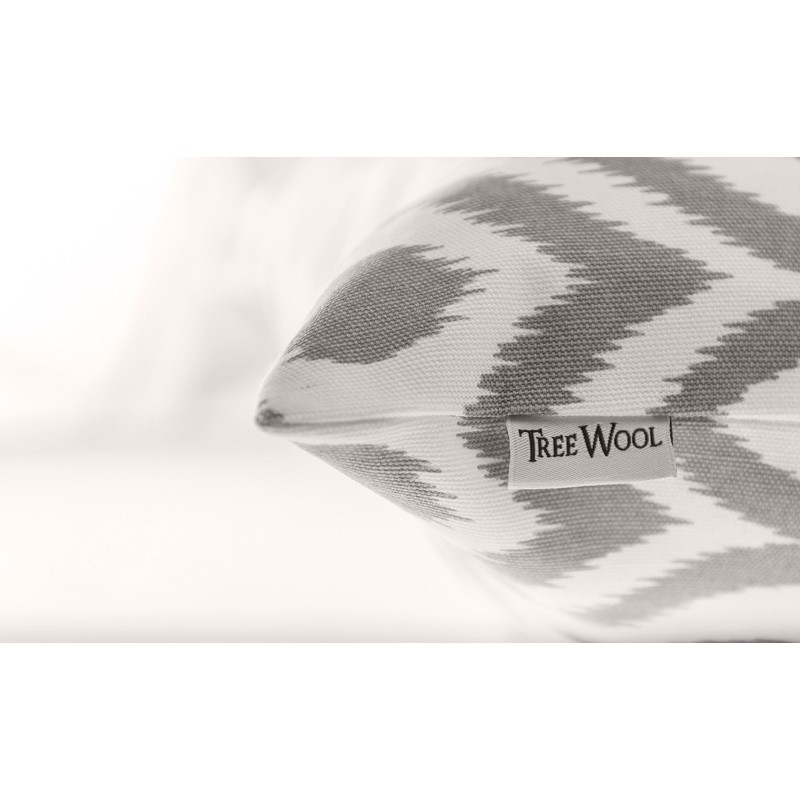 TreeWool (2 Pack Ogee Ikat Accent Cotton Canvas Cushion Covers