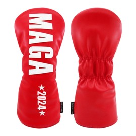 WTLJQQY Golf Driver Headcover - Stylish Red Golf Club Covers for Men, Fits Up to 460CC Driver Cover, PU Leather Golf Head Covers for Driver Head Cover - Golf Accessories for Men