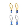 Gold/Silver Hoop Earrings For Women Set hypoallergenic,18K Gold Plated 925