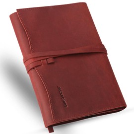 Jack&Chris Leather Bible Cover, Leather Book Cover for Men and Women, Bible Holder Strap Bible Cover Gifts, JC61-12M