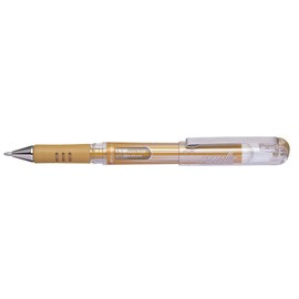 Pentel© Hybrid Metallic Giants K230M Gel Rollerball Pen KFR10M Refill 0.5 mm Gold
