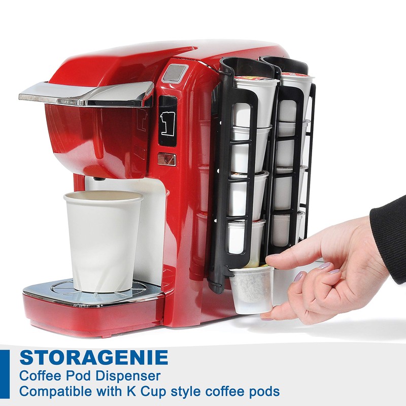 STORAGENIE Coffee Pod Holder Side Mount K Cup Pods Organizer