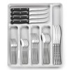 49-Piece Hammered Silverware Set with Organizer, Heavy Duty Stainless Steel