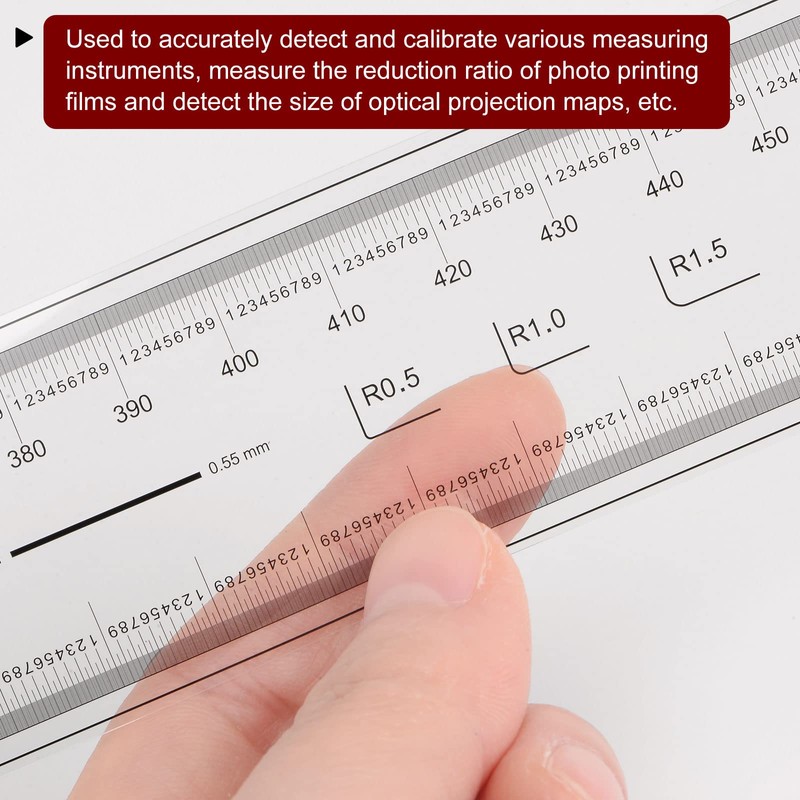 sourcing map Pack of 2 Flexible Films Ruler 60 cm