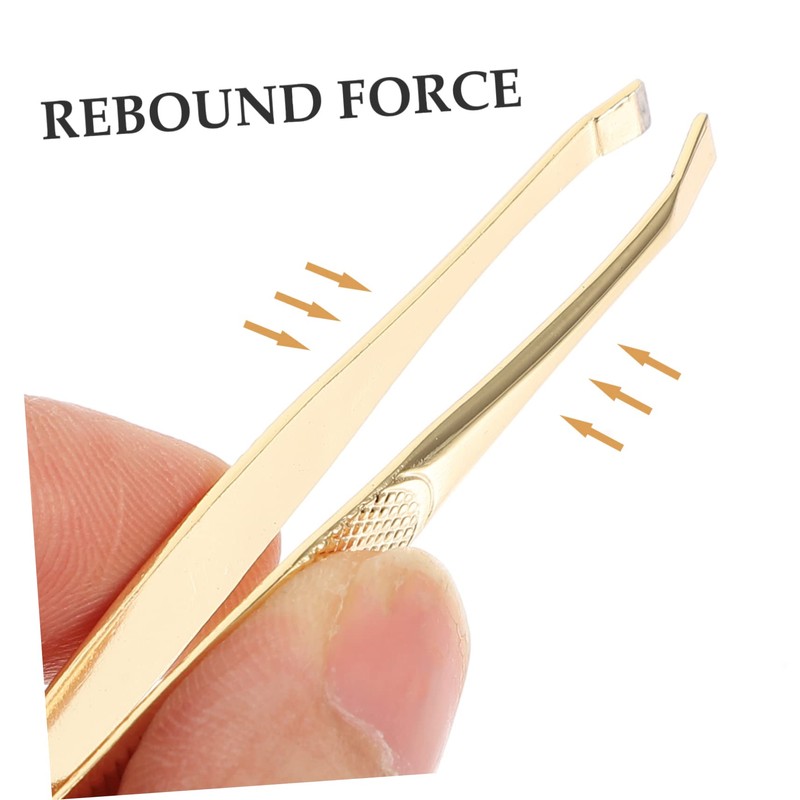FOMIYES 2pcs Eyebrow Tweezers Brow Plucking Tools for Men and