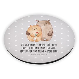Mr. & Mrs. Panda Round Magnet Bear Love – Gift, Decorative Magnet, Whiteboard Magnet, Motif Magnets, Girlfriend, Husband, Marriage Proposal, Married