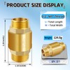 Boltigen 2Pcs 1/2in NPT Spring Check Valve, Brass Non Return